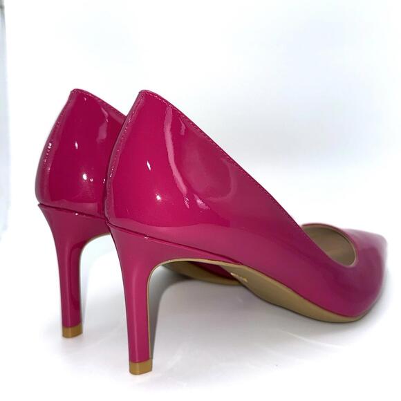 Stuart Weitzman Patent Leather Pointed Toe Pumps Hot Pink US 5B stiletto Heels - Picture 7 of 9